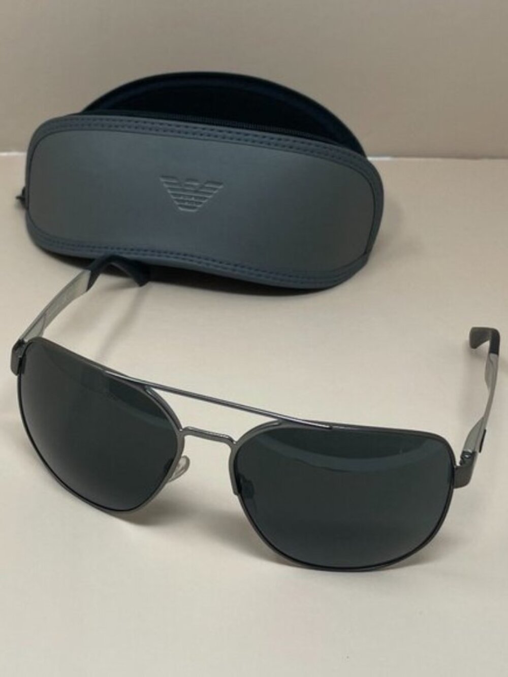 Emporio Armani | Men's Gunmetal Square Sunglasses